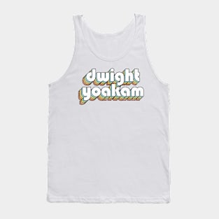 Dwight Yoakam - Retro Rainbow Letters Tank Top